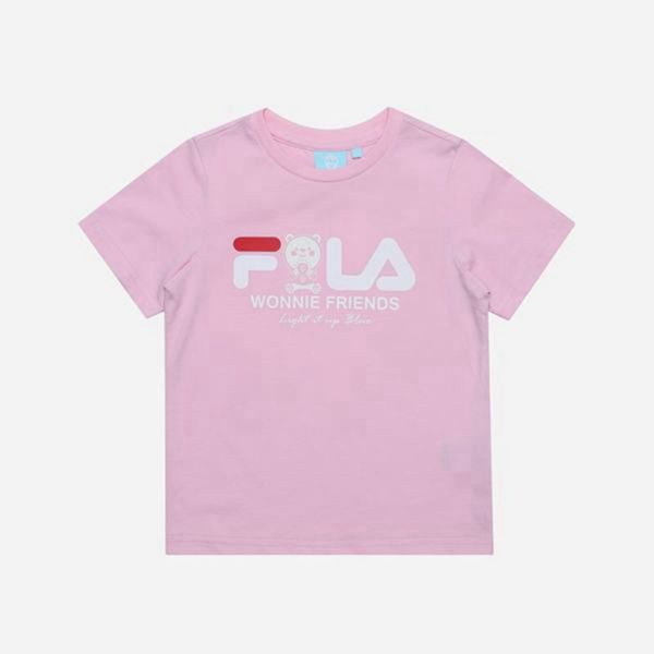 Camisetas Fila Rapaz Rosa - Fila Campaign S/S Portugal Lojas,YINW-94612